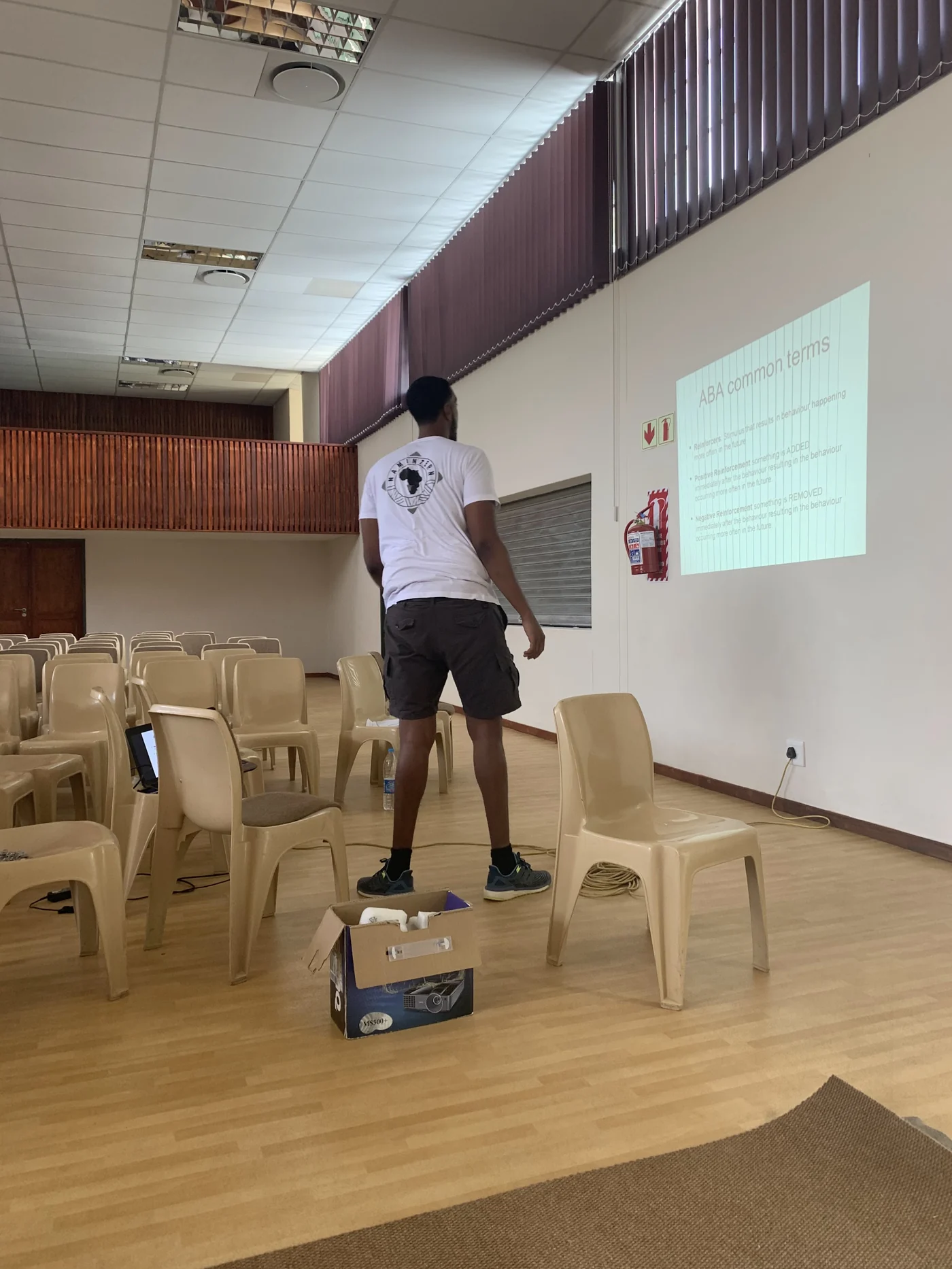 A presentation at a local Namibian university